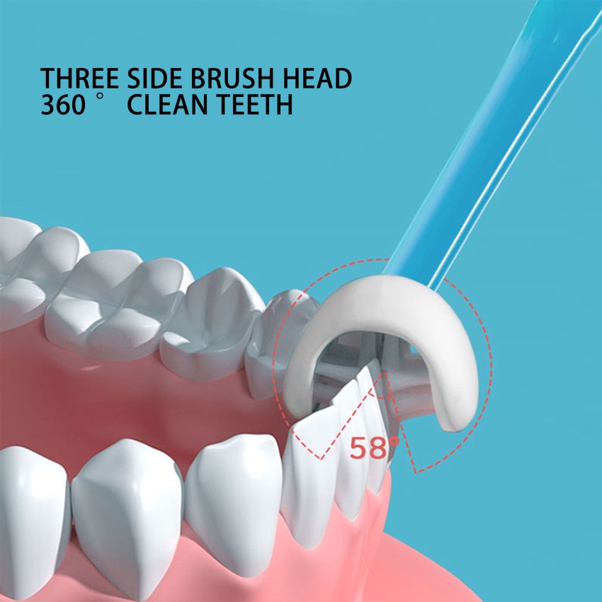 Hàng Mới Về Bàn Chải Đánh Răng Ba Mặt Bằng Silicon Siêu Mịn Làm Sạch Lưỡi 3d Cho Bé Sơ Sinh