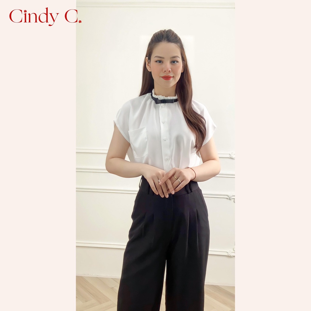 Áo Sơ Mi Cộc tay và Quần Ống Rộng Yeysk Cindy C chất liệu Linen 22418 / 969