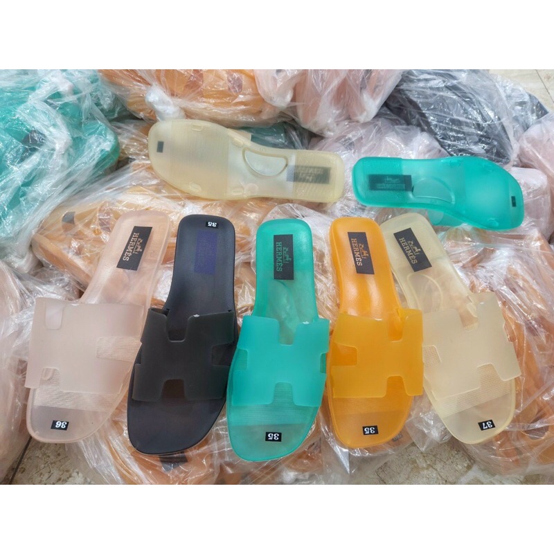 Dép Lê nữ nhựa dẻo quai hang chữ H : đen, trăng, vàng, cam, xanh, hồng hàng vnxk cao cấp