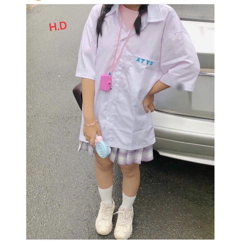 Áo sơ mi ATYS chữ xanh TH6