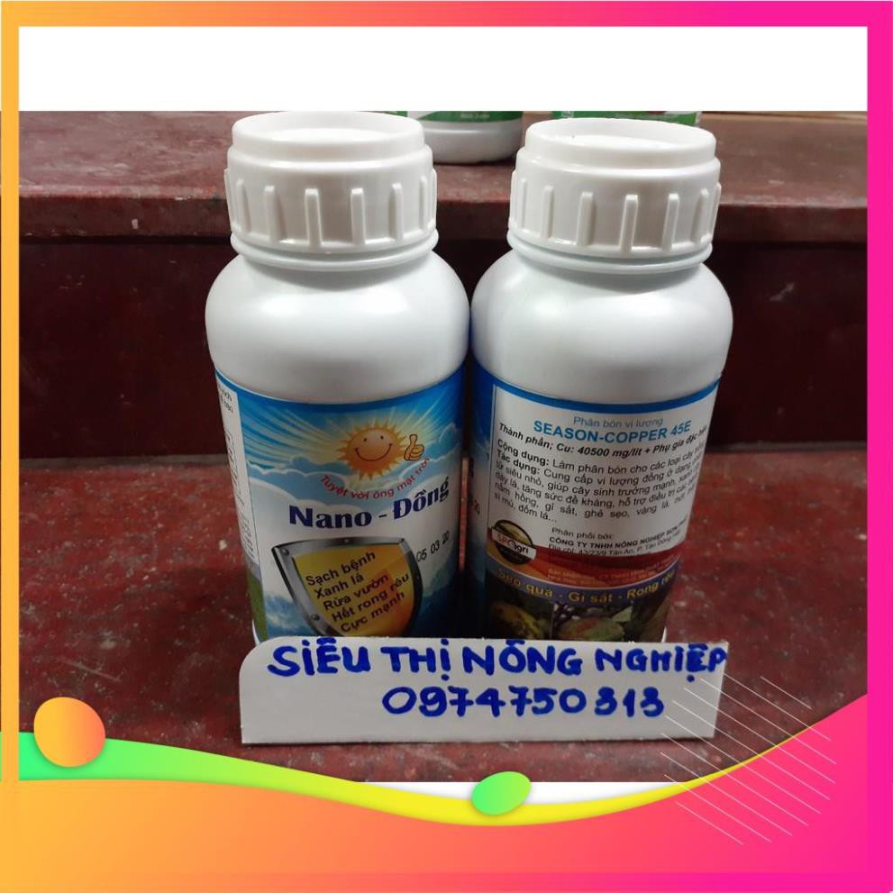 Nano đồng- chế phẩm sinh học trừ bệnh hại chai 500ml