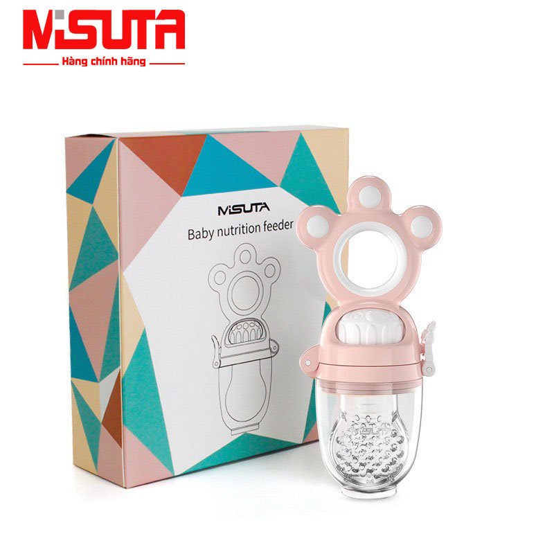 Túi Nhai Chống Hóc Misuta KIDWOW Kèm 3 Núm Silicon Mềm Cho Bé Tập Nhai Bảo Vệ Nướu Cho Bé