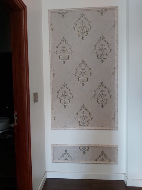 Giấy Dán Tường Hoa Văn Cổ Điển To Cho Phòng Ngủ, Phòng Khách, Lụa Dán Keo Sữa Ngoài, Khổ 10m x 53 cm, Nhiều Màu Lựa Chọn