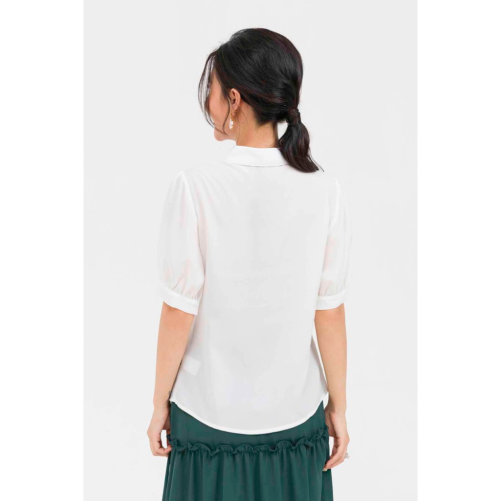 Áo sơ mi tay bồng LAMER L61H21H029 (trắng) (ảnh thật ở cuối)