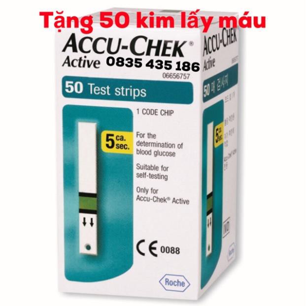 QUE THỬ ĐƯỜNG HUYẾT ACCU CHEK ACTIVE 50