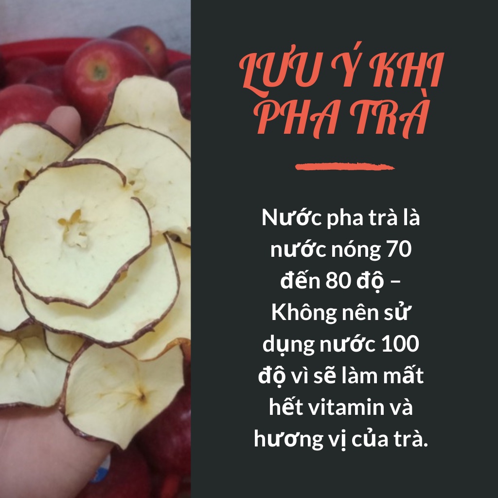 Táo mỹ thái lát sấy lạnh Robi Mart 250g - Giảm cân, đẹp da, thanh lọc cơ thể.