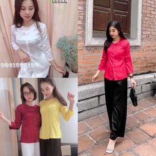 Bộ Bà Ba Đi chùa - Bộ Lụa Gấm, Hàng Cao Cấp Chất Giá Rẻ Tận Gốc