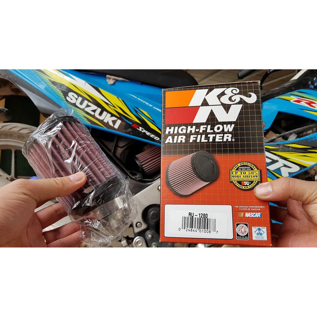 Lọc gió trụ KN 1280 cho Raider - Satria hàng chính hãng USA