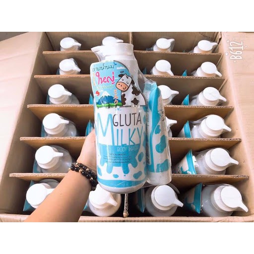 Sữa Tắm con Bò GLUTA MILKY 800ml Tặng Kèm Sữa Rửa Mặt THÁI LAN 190ml | BigBuy360 - bigbuy360.vn