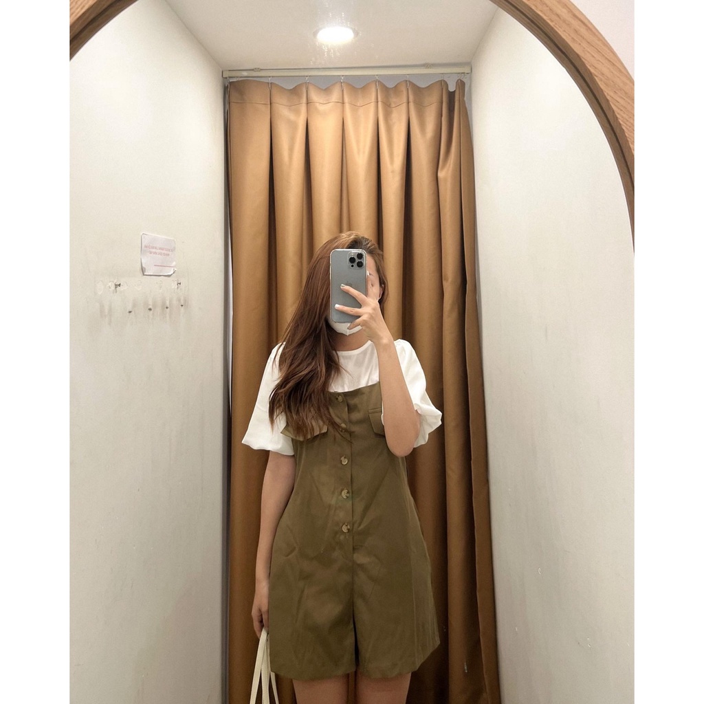 [Mã 253FASHIONSALE giảm 12% đơn 99K] Set jump cúc dọc kèm sơ mi trắng có đai J27 SUSTORE
