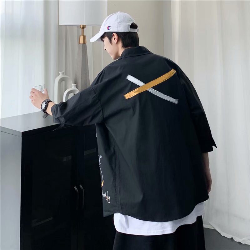 Áo sơ mi ngắn tay phong cách Hàn Quốc dành cho nam | BigBuy360 - bigbuy360.vn