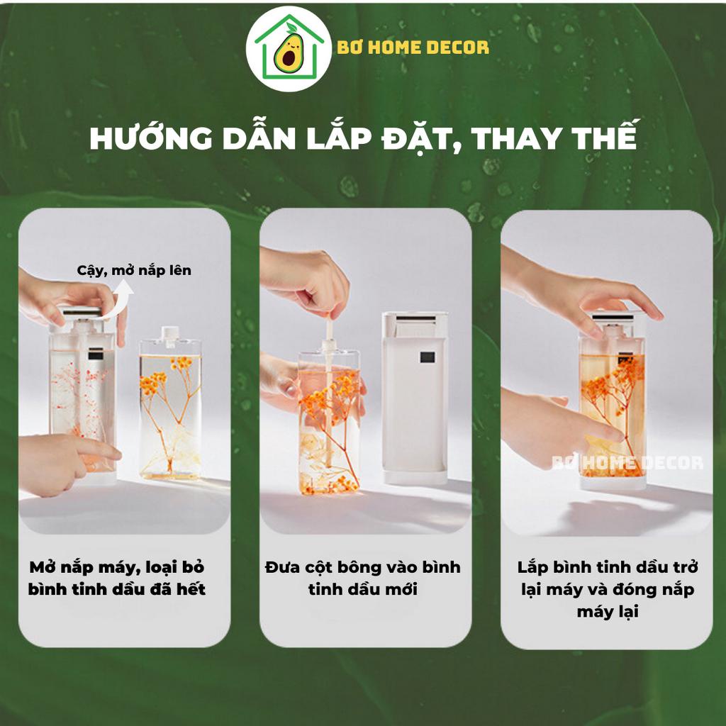 Máy xịt thơm phòng tự động, máy phun tinh dầu Bơ Home Decor JD99, thể tích lớn 230ml, pin dung lượng cao 1200mAh