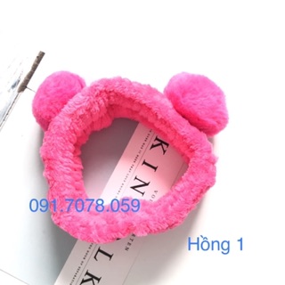 Băng đô cài tóc bông tròn mềm mịn