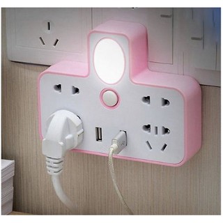 Ổ cắm điện đa năng có cổng USB và đèn ngủ papagao