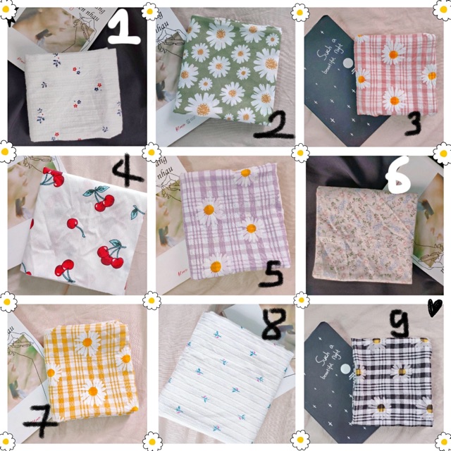 Khăn trải bàn, phông nền chụp ảnh họa tiết hoa siêu xinh - Vải cotton đa năng đẹp giá rẻ