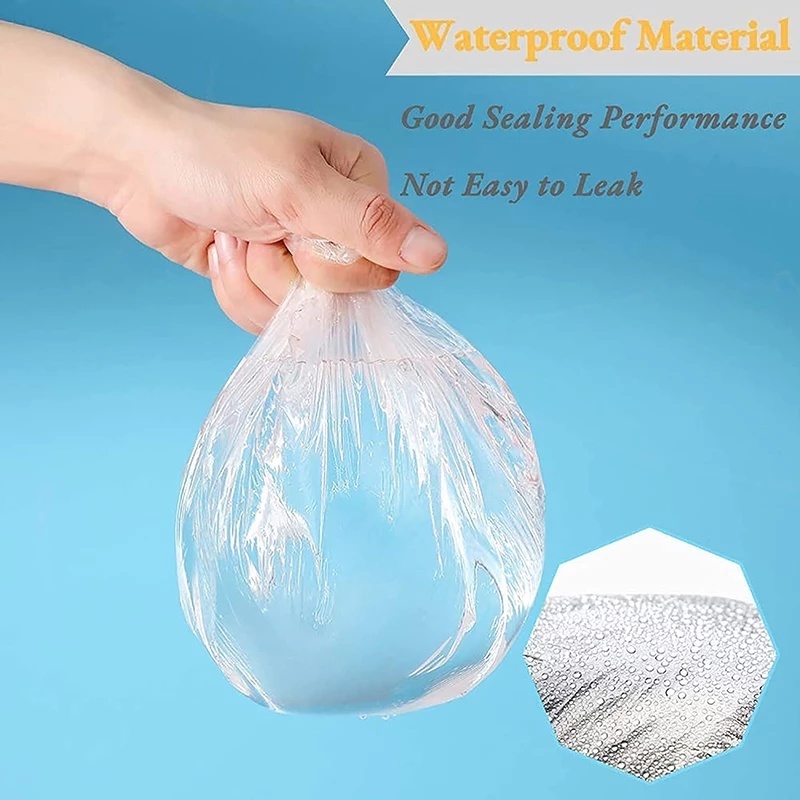 Set 50/100 Mũ Trùm Tóc Bằng PE Dày Dặn Trong Suốt Chống Nước Dùng Một Lần Đa Ứng Dụng