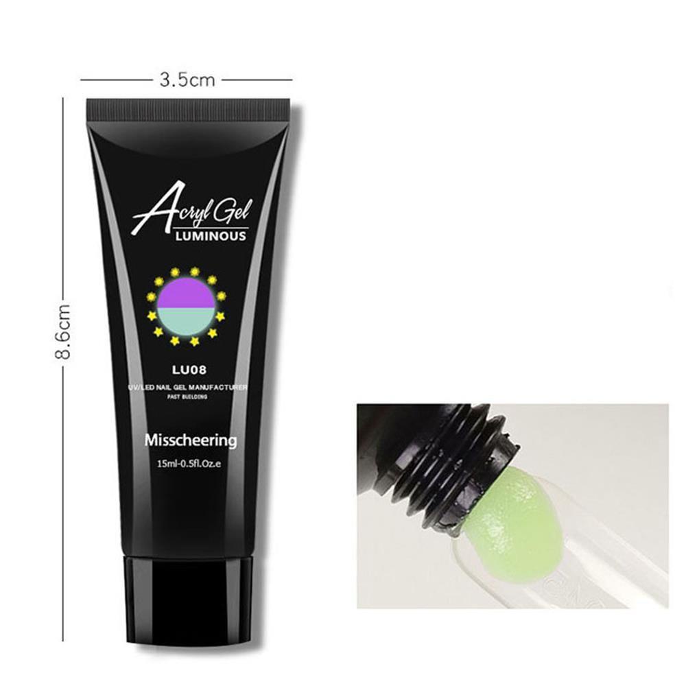 SOFTNESS Hot Luminous Fluorescent Color Nail Builder Gel Nail Extension UV Gel Glow In the Dark French Manicure UV LED|Gel Extend Builder