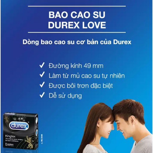 ✅[CHÍNH HÃNG]  Bcs ÔM SÁT Durex Kingtex