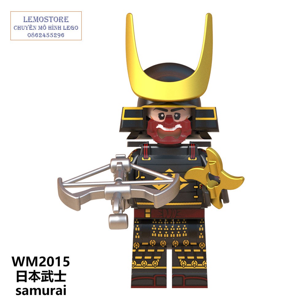 Đồ chơi lắp ráp Minifigures -  mô hình nhân vật Wm6096 Samurai Shogun võ sĩ đạo Nhật Bản các loại trang phục và vũ khí