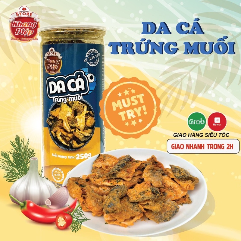 Da cá trứng muối 250g Khang Diệp đồ ăn vặt Hà Nội