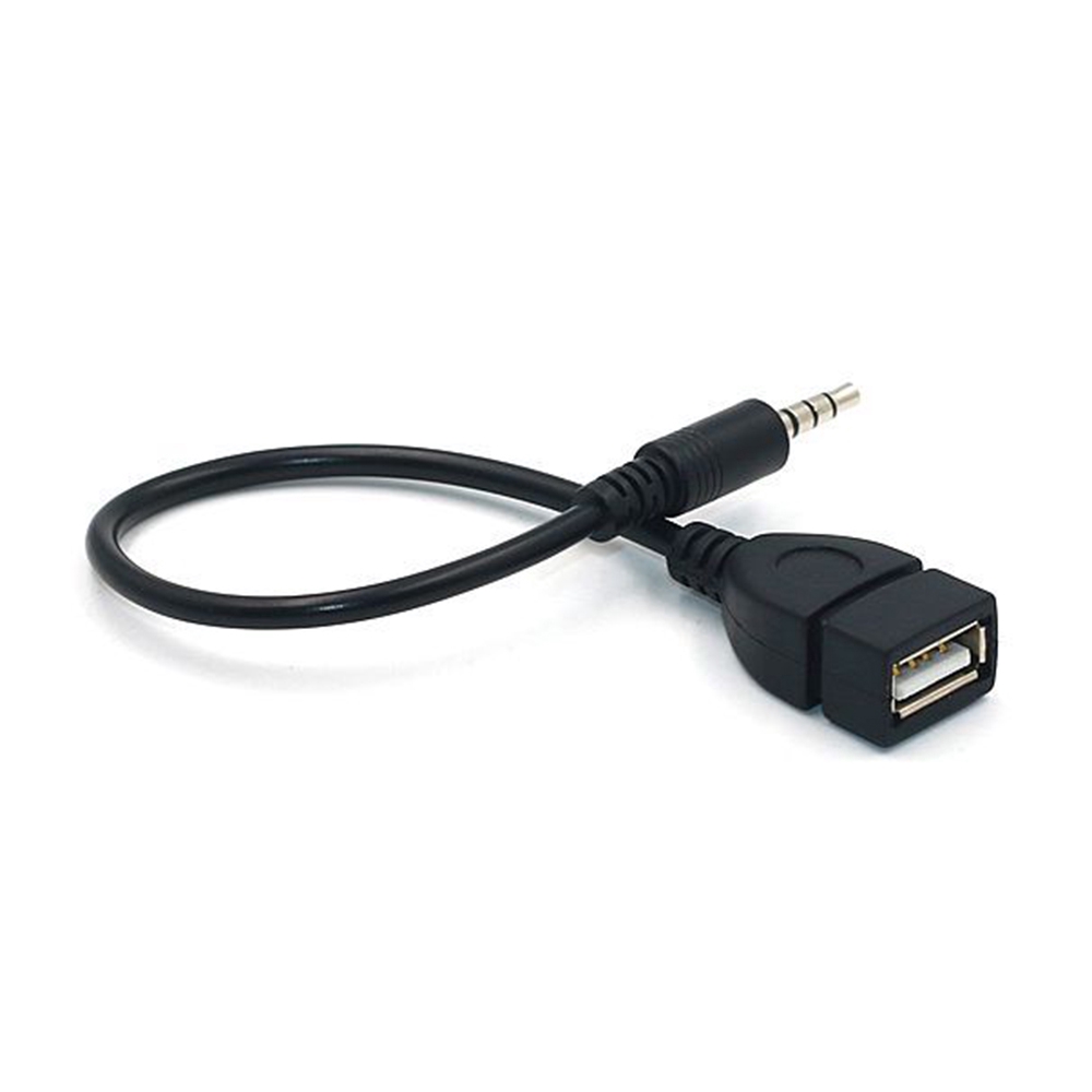 Car AUX  Jack Audio Input Cable MP3 3.5mm Male To USB Port Cable