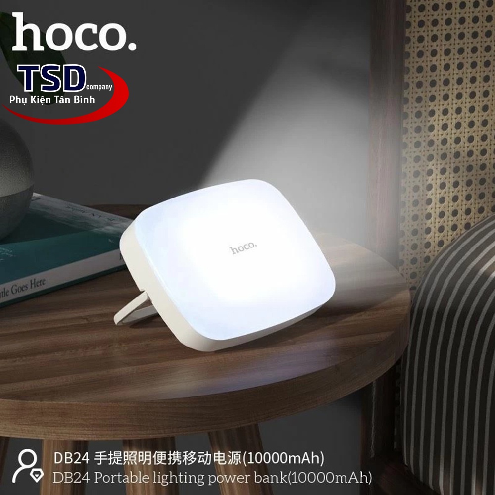 Pin Dự Phòng Đa Năng Hoco DB24 10000mAh Chính Hãng Tích Hợp Đèn Sáng 18h Liên Tục