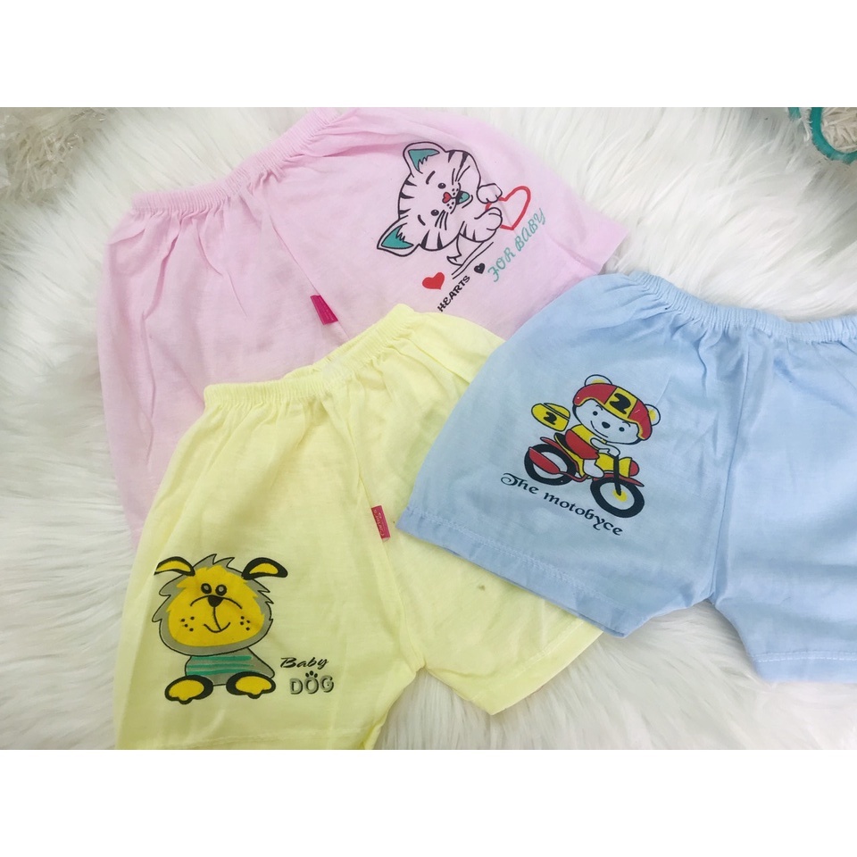 XẢ HÀNG Quần chục đùi cotton màu cho bé |4 màu |