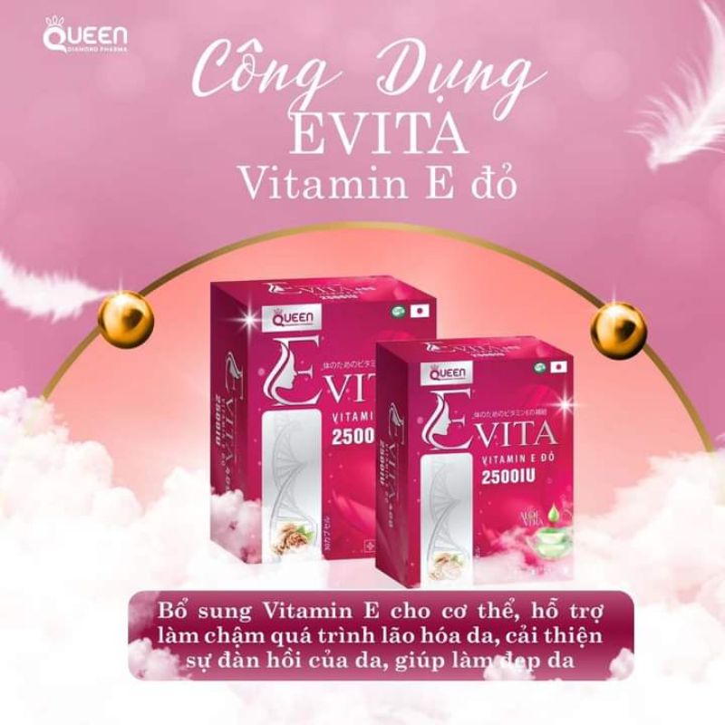 Viên Uống Sáng Đẹp Da Vitamin E Đỏ 2500IU