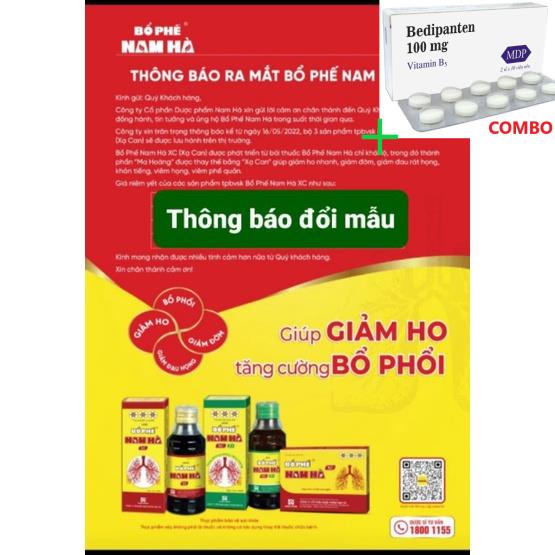 Combo Bedipanten 100mg +  Siro và viên ngậm bổ ph ế Nam Hà