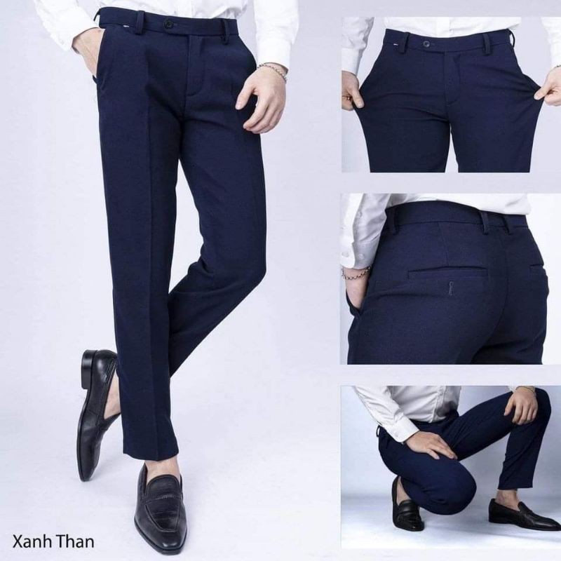 Quần Tây Nam dáng ôm body màu tím than