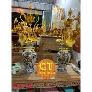 Hoa Sen Gỗ Mít ( không bình )