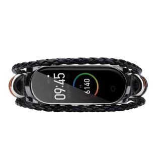 Dây đồng hồ đeo tay thay thế bằng da phong cách retro cho Xiaomi Mi Band 3 Miband 4 Mi4 Xiaomi 4