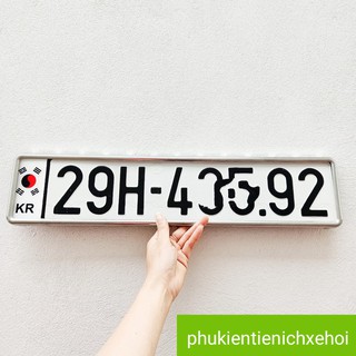 khung biển số xe  PEUGEOT,HÀN,MỸ,VIE khung dài kích thước cũ viền inox