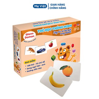 Thẻ học glenn doman chuẩn thông minh cho bé, loại to cứng, bộ thế giới xung quanh song ngữ Mv0034-2