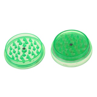 1 Pcs Grinder Crusher   2 Parties Plastic Grass Mill COLOR RANDOM