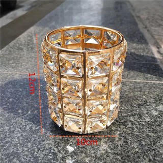Cốc đựng cọ trang điểm pha lê