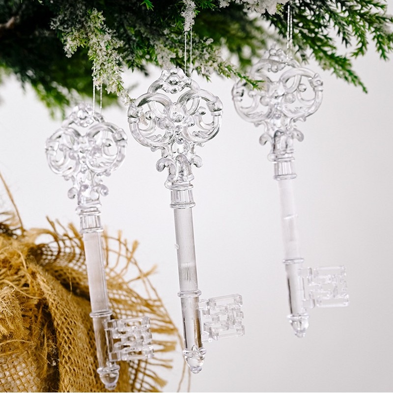 Phụ Kiện Treo Trang Trí Cây Thông Giáng Sinh Bằng Acrylic Trong Suốt DIY