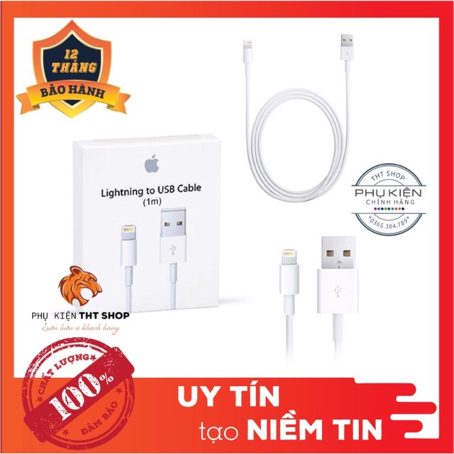 dts1902 [BH 1 đổi 1 - 12 Tháng] Cáp Sạc IPhone Chính Hãng Cổng Lightning