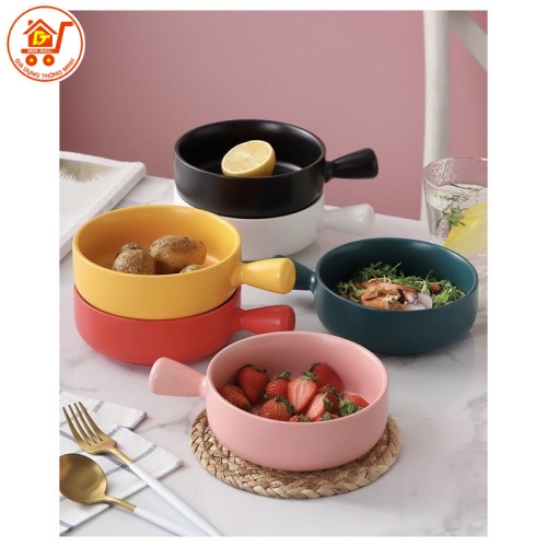 Bát sứ , chảo nướng có tay cầm phong cách Hàn Quốc 21cm 360ml