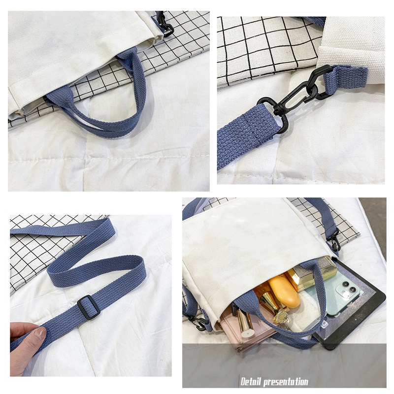 Túi Vải canvas Đeo Chéo In Hình one piece Thời Trang