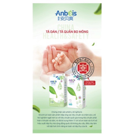 Tã Bỉm ANBEIS hữu cơ cao cấp nội địa trung quần/dán size Nb28/S66/M58/L50/XL46/XXL44/XXXL42 A7