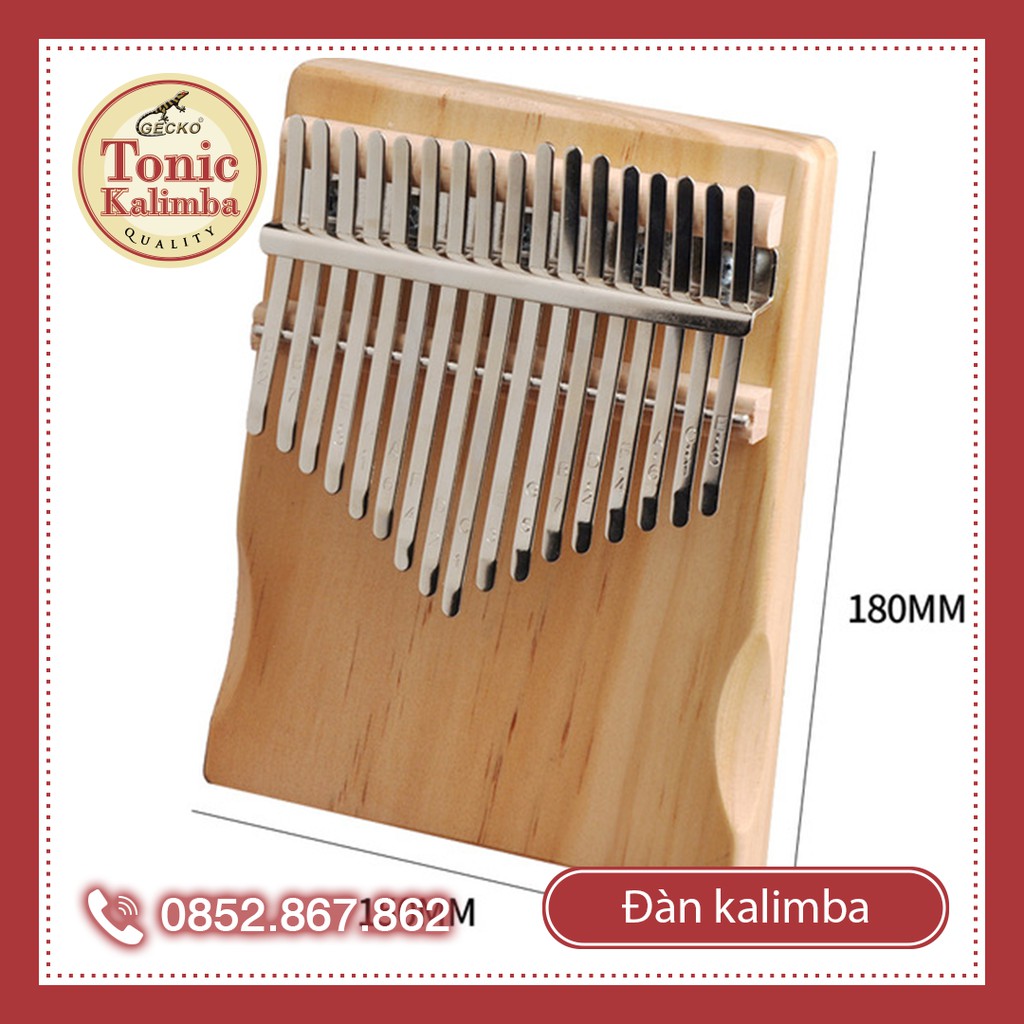 Đàn kalimba nhà làm loại 17 phím gỗ cây xoài nguyên khối JLIM75  tặng stick màu Handmade bảo hành 12 tháng