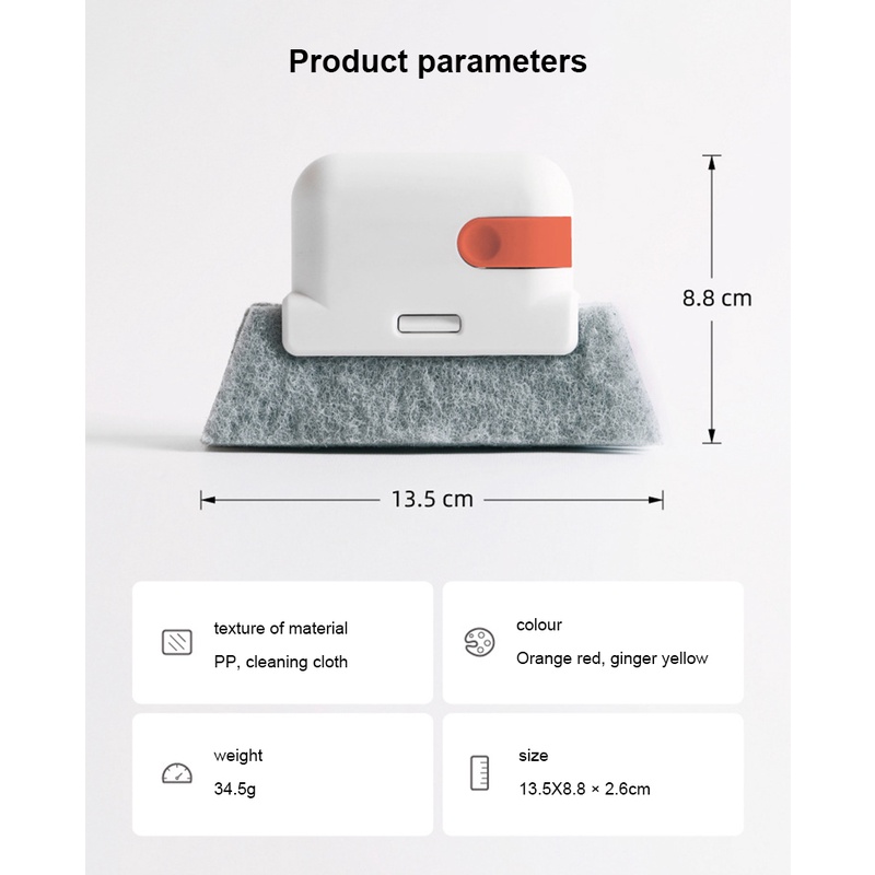 Bàn Chải Làm Sạch Rãnh Cửa Sổ / Rãnh Cửa Sổ / Rãnh Cửa Ra Vào / Trượt Cầm Tay 2 Trong 1 Tiện