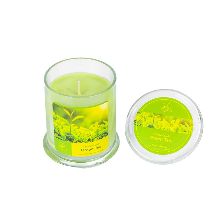 Hũ nến thơm Miss Candle NQM3414 Green Tea (Hương trà xanh)