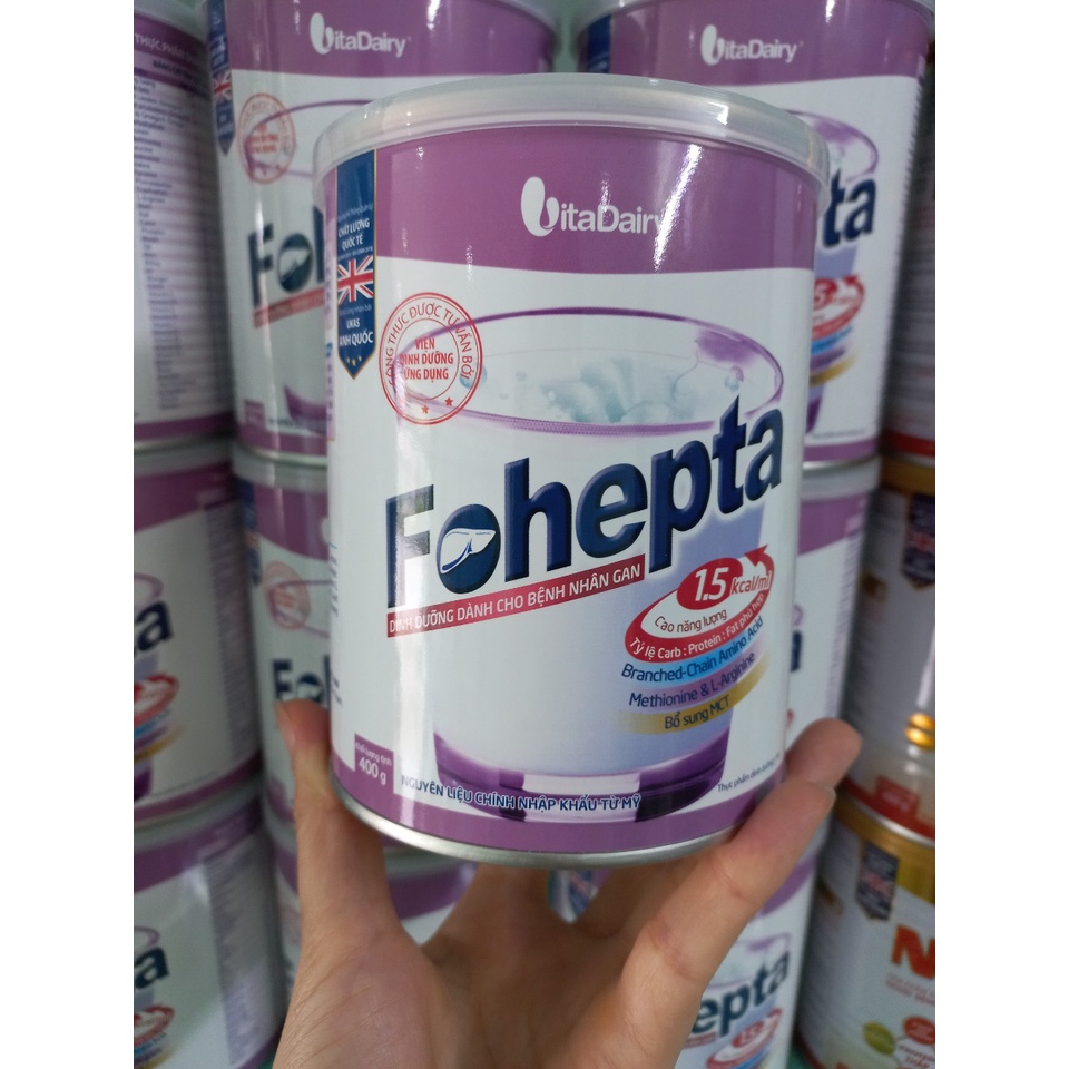 Combo 2 lon Sữa Fohepta 400g cho người bệnh gan DATE MỚI