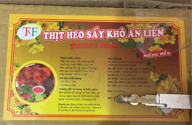 5kg BÒ KHÔ MIẾNG Trung Nam food