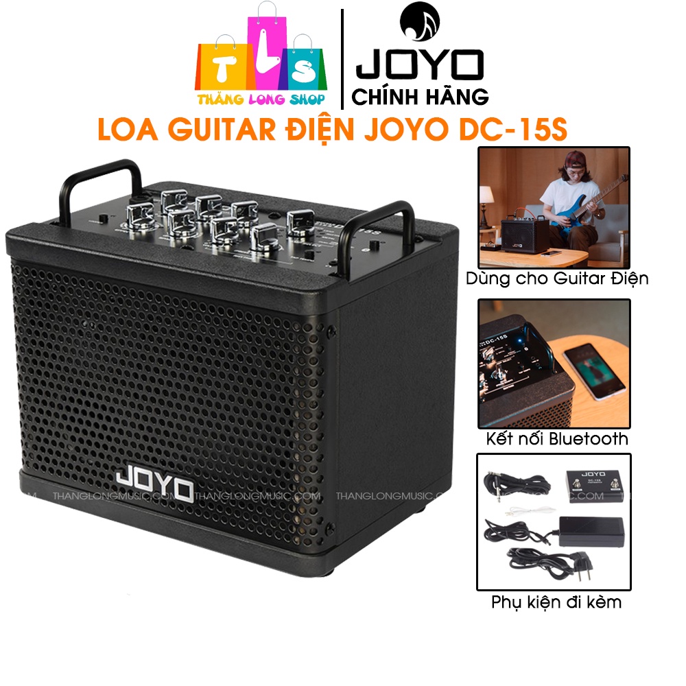 [Chính hãng] Joyo DC-15S Digital rechargeable Bluetooth guitar amp - Loa guitar Joyo DC15S có Pin, Bluetooth kèm pedal