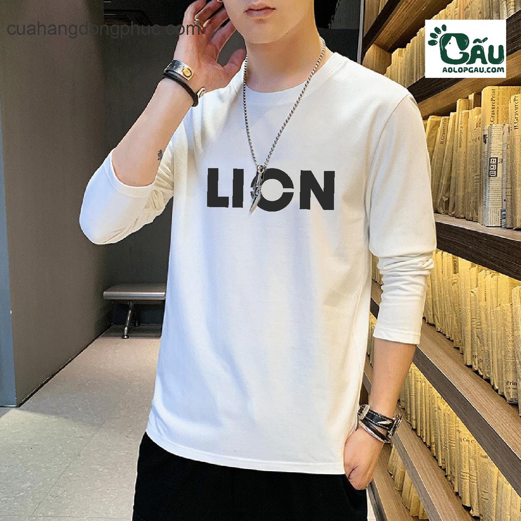 Áo thun tay dài Gấu 194 vải coton dày dặn, mềm mịn, co dãn - form regular - LION | BigBuy360 - bigbuy360.vn