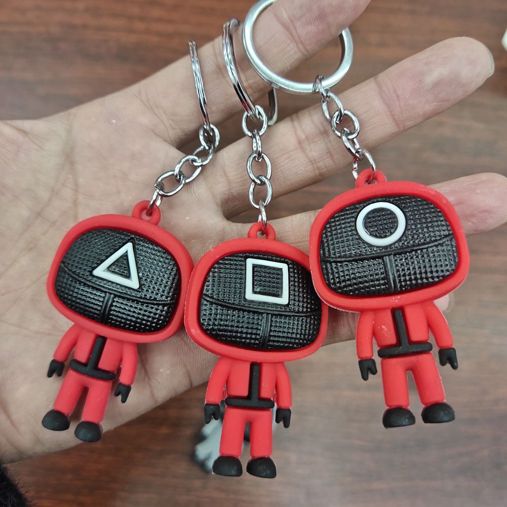 Móc khóa thiết kế hình nhân vật người lính Squid Game phong cách Hàn Quốc thời trang cho nam và nữ