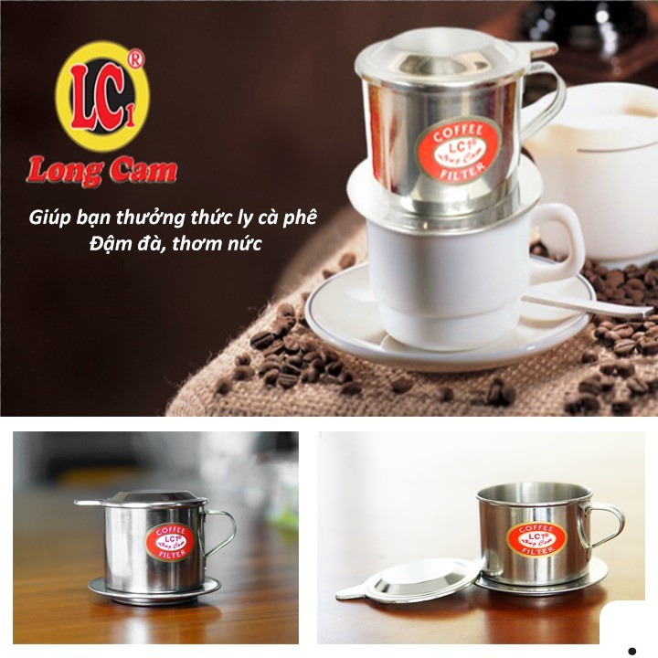 PHIN PHA CAFE LONG CAM INOX ĐỦ KÍCH CỠ HÀNG XỊN LƯỚI VẶN